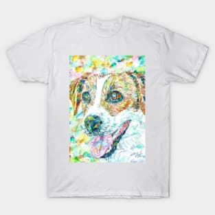 JACK RUSSELL TERRIER - watercolor portrait .1 T-Shirt